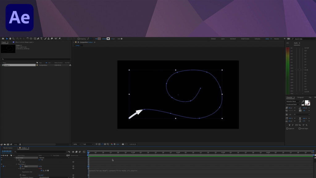 After Effects: Trim Paths Arrow