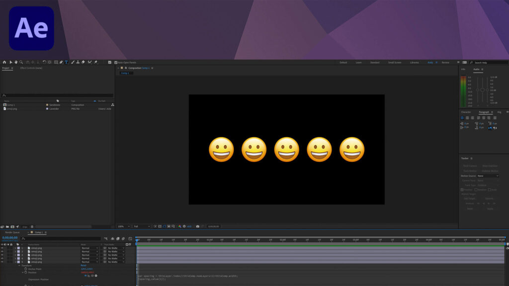 Even spacing of layers in After Effects