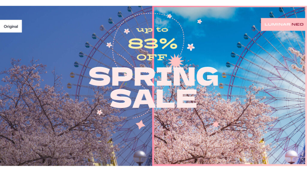 Save up to 83% in the Luminar Neo Spring Sale!