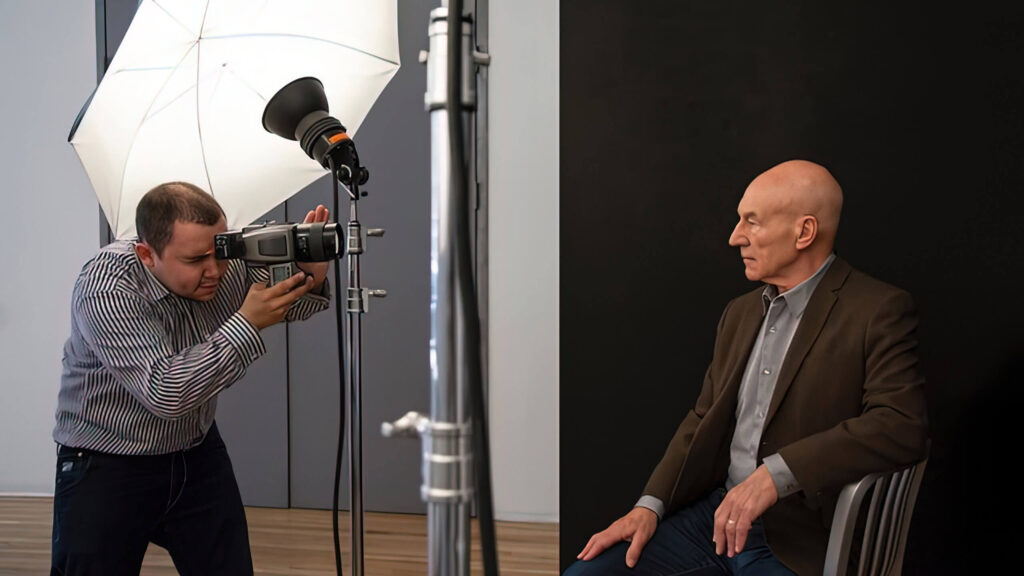 A portrait photoshoot with Star Trek’s Picard by Rory Lewis