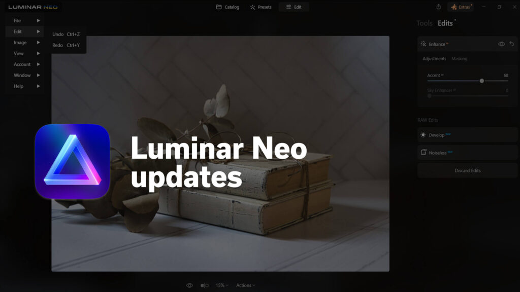 Luminar Neo adds new Undo/Redo functionality