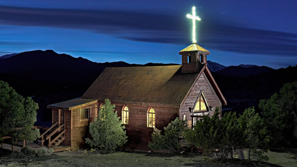 Transforming a wooden church with light